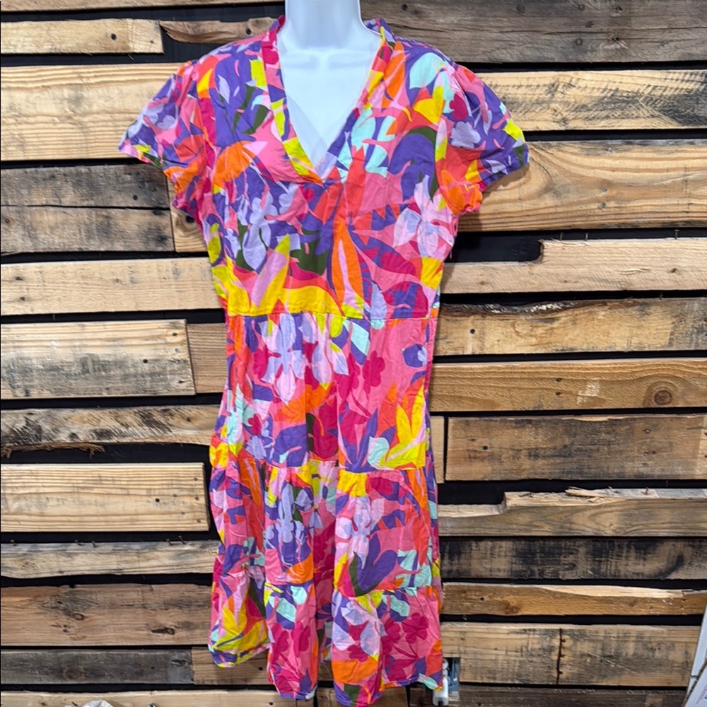 Jude Connolly Colorful Libby Tiered Dress‎ Size M/L